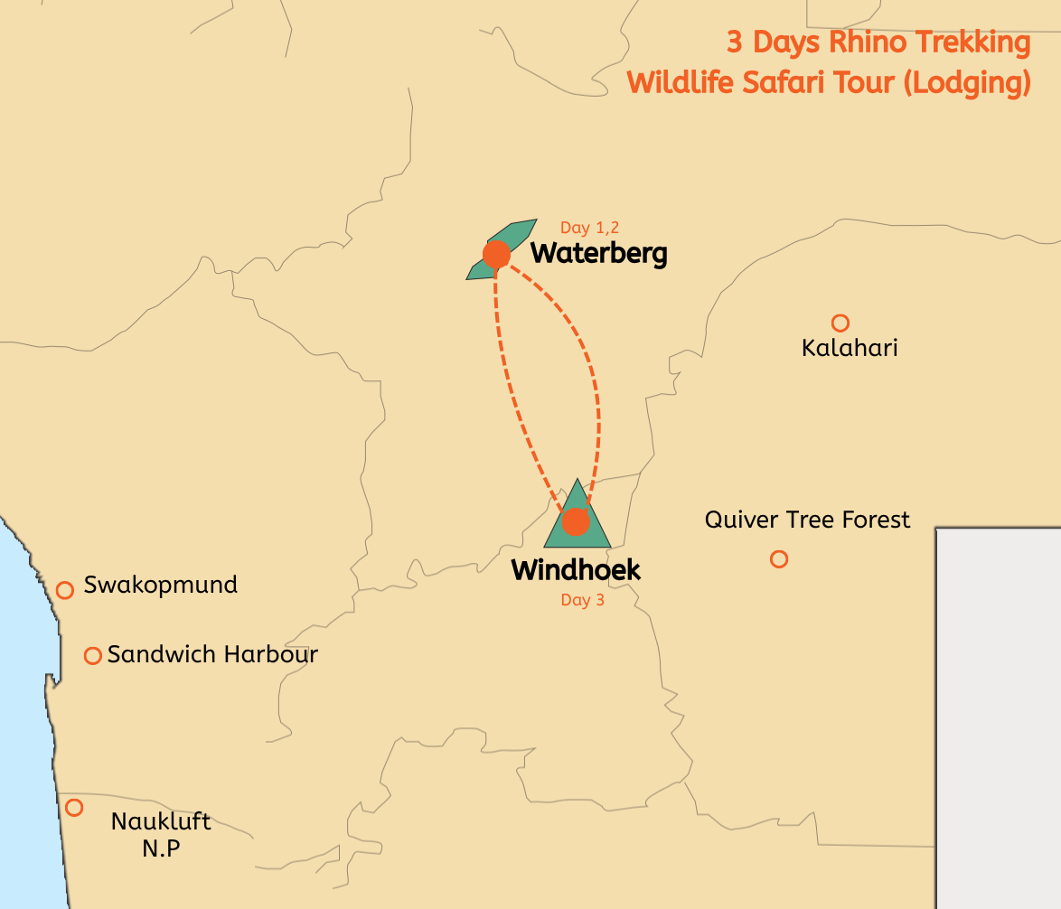 3 Days Rhino Trekking Wildlife Safari Tour (Lodging)
