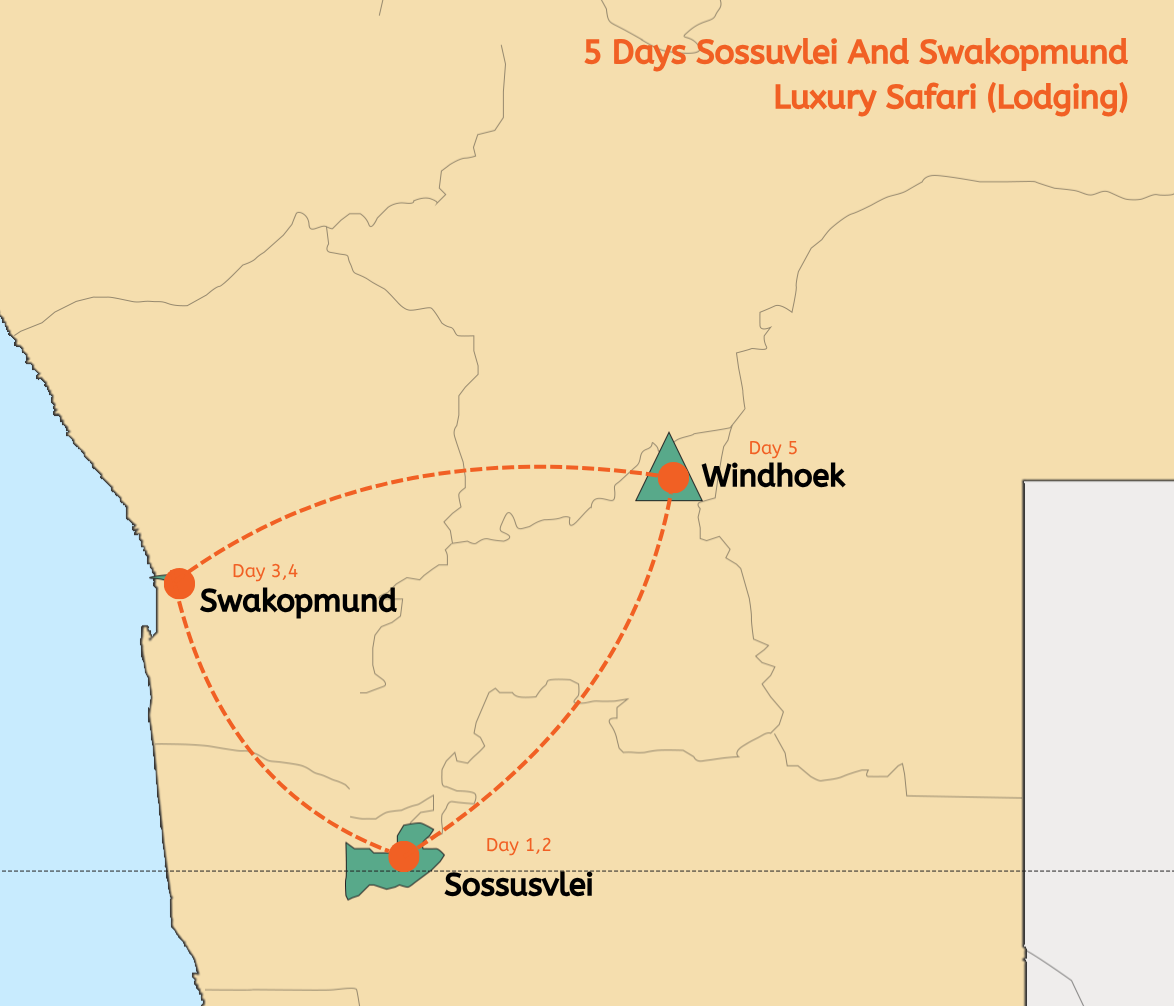 5 Days Sossusvlei & Swakopmund Safari